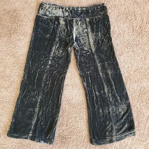 Free People velvet wide leg gauchos